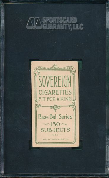 1909-1911 T206 Tannenhill, Lee Sovereign Cigarettes SGC 30