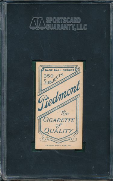 1909-1911 T206 Taylor Piedmont Cigarettes SGC 60