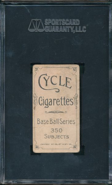 1909-1911 T206 Theilman Cycle Cigarettes SGC 10