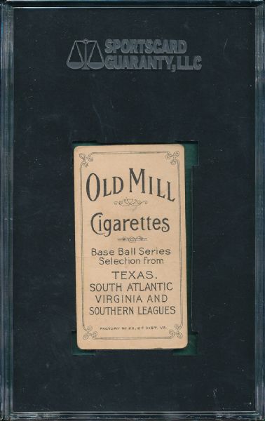 1909-1911 T206 Thornton Old Mill Cigarettes SGC 30