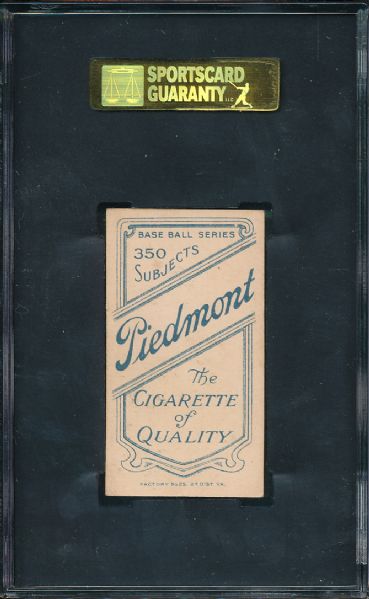 1909-1911 T206 Walsh, Ed Piedmont Cigarettes SGC 60