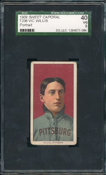 1909-1911 T206 Willis, Portrait, Sweet Caporal Cigarettes SGC 40