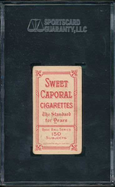 1909-1911 T206 Willis, Portrait, Sweet Caporal Cigarettes SGC 40