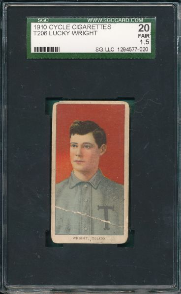 1909-1911 T206 Wright Cycle Cigarettes SGC 20 