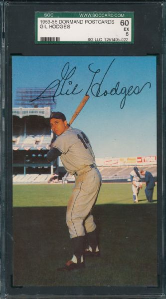 1953-55 Dormand Postcards Gil Hodges SGC 60