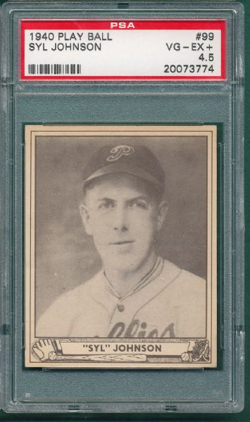 1940 Playball #99 Syl Johnson PSA 4.5