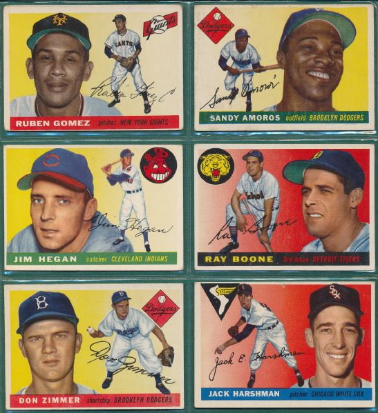 1955 Topps 17 Card Lot W/Spahn & Hi #