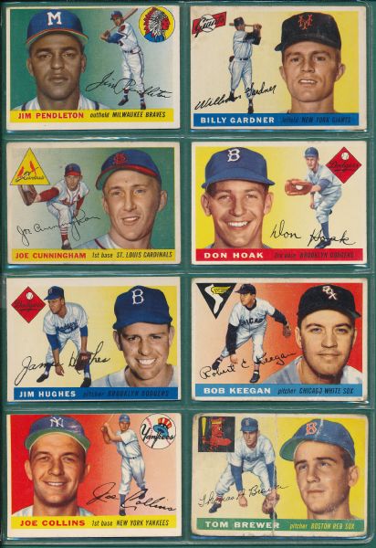 1955 Topps 17 Card Lot W/Spahn & Hi #