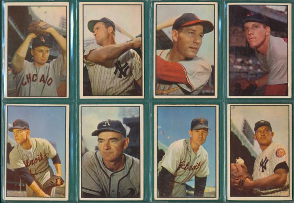 1953 Bowman Color 25 Card Lot W/ HOFers & Hi #s