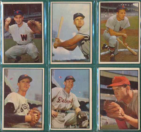 1953 Bowman Color 25 Card Lot W/ HOFers & Hi #s