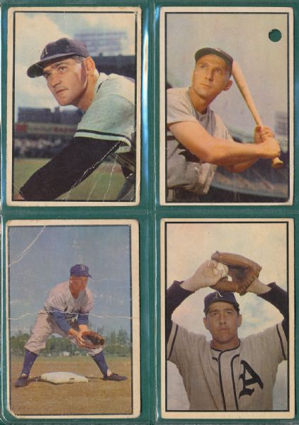 1953 Bowman Color 25 Card Lot W/ HOFers & Hi #s