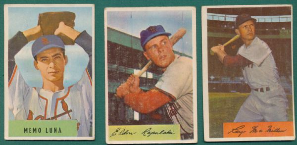 1954 Bowman 15 Card Lot W/Hall of Famers