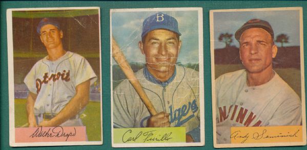 1954 Bowman 15 Card Lot W/Hall of Famers