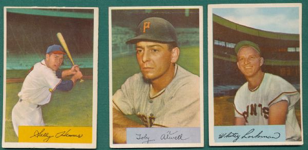 1954-55 Bowman 21 Card Lot W/Early Wynn