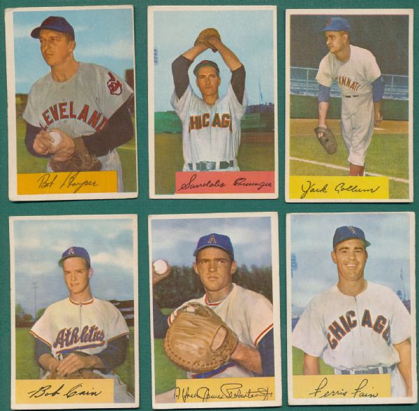 1954-55 Bowman 21 Card Lot W/Early Wynn