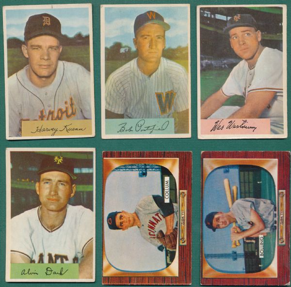 1954-55 Bowman 21 Card Lot W/Early Wynn