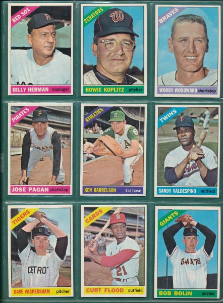 1966 Topps 53 Card Lot W/Killebrew & Hunter *Beautiful Lot*