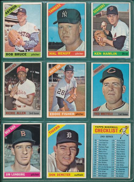 1966 Topps 53 Card Lot W/Killebrew & Hunter *Beautiful Lot*