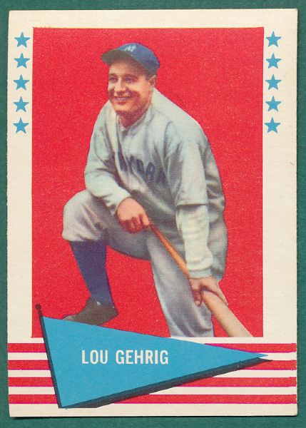 1961 Fleer 95 Card Lot W/ Gehrig *Crease Free*