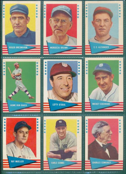 1961 Fleer 95 Card Lot W/ Gehrig *Crease Free*