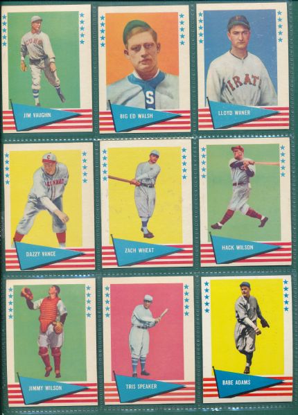 1961 Fleer 95 Card Lot W/ Gehrig *Crease Free*