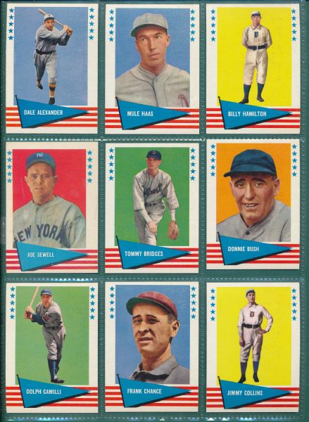 1961 Fleer 95 Card Lot W/ Gehrig *Crease Free*