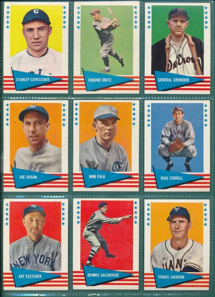 1961 Fleer 95 Card Lot W/ Gehrig *Crease Free*