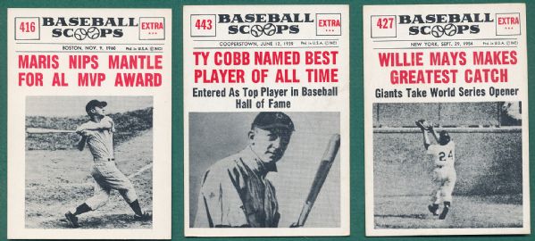 1961 Nu-Card Baseball Scoops, 64 Card Lot