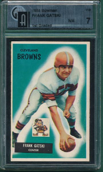 1955 Bowman FB #119 Frank Gatski GAI 7