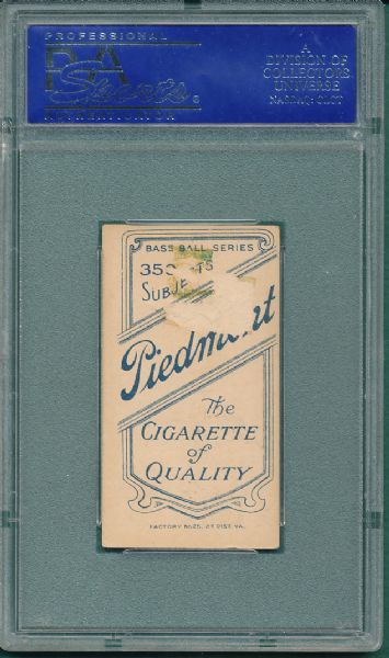 1909-1911 T206 Jones, Fielder, Portrait, Piedmont Cigarettes PSA 1