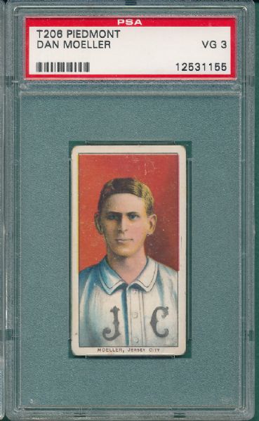 1909-1911 T206 Moeller Piedmont Cigarettes PSA 3