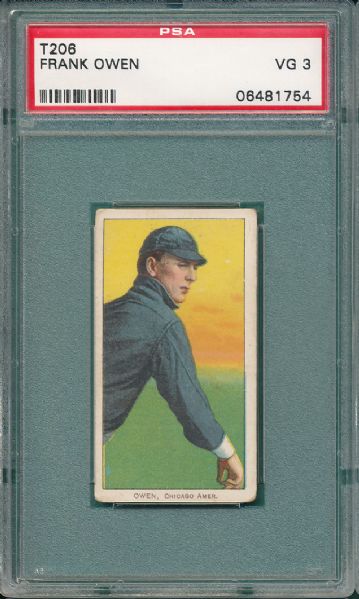 1909-1911 T206 Owen Piedmont Cigarettes PSA 3