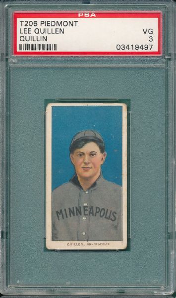 1909-1911 T206 Quillen Piedmont Cigarettes PSA 3