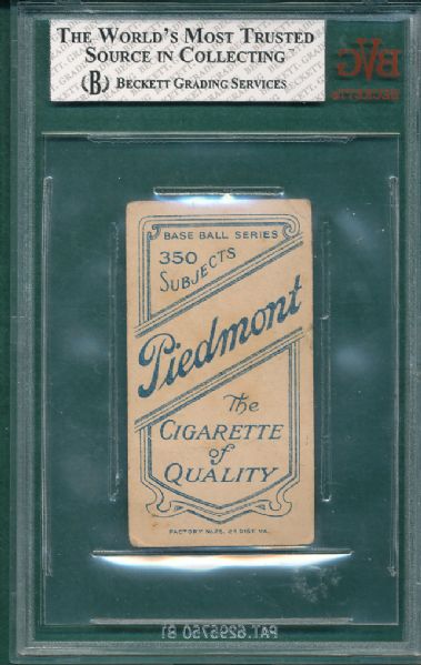 1909-1911 T206 Cassidy Piedmont Cigarettes BVG 2 