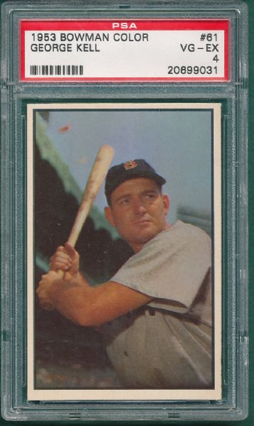 1953 Bowman Color #61 George Kell PSA 4