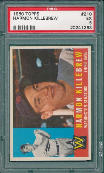 1960 Topps #210 Harmon Killebrew PSA 5