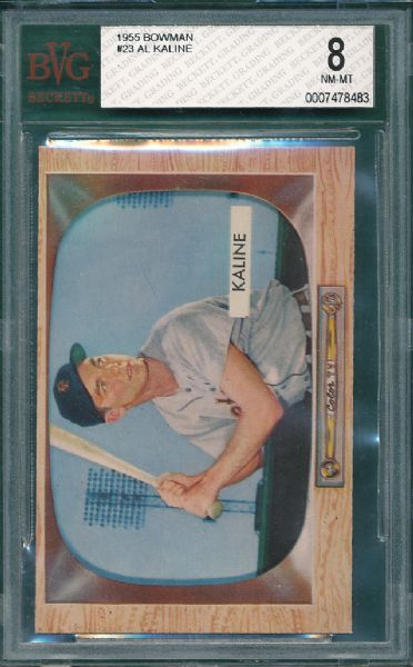 1955 Bowman #23 Al Kaline BVG 8