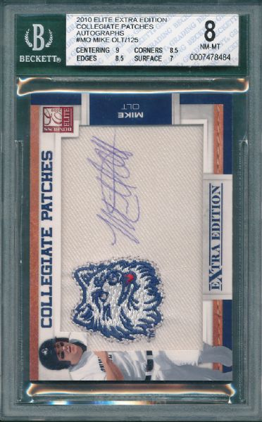 2010 Panini Elite Extra Edition Autographs Mike Olt #MO BGS 8