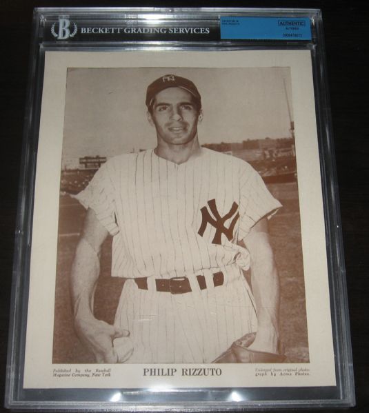 1950s M114 Phil Rizzuto Baseball Magazine Insert BGS Authentic