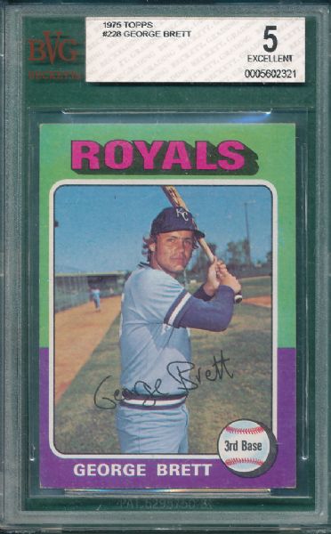 1975 Topps #228 George Brett BVG 5 *Rookie*