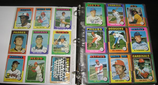 1975 Topps Complete Set (660 Cards) W/Brett, Yount, Rice & Carter *Rookies*