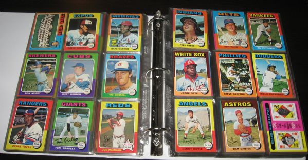 1975 Topps Complete Set (660 Cards) W/Brett, Yount, Rice & Carter *Rookies*