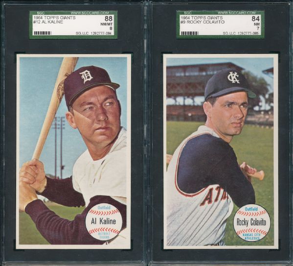 1964 Topps Giants 3 Card Lot W/Killebrew SGC 96