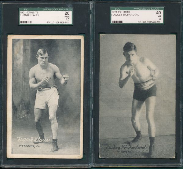 1921 Exhibits Boxing 4 Card Lot SGC 