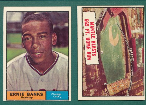 1961 Topps 5 Card HOFer Lot W/Bob Gibson