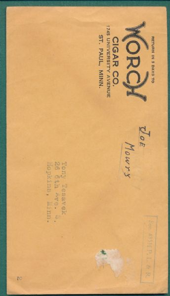 1933 Worch Cigar Envelope