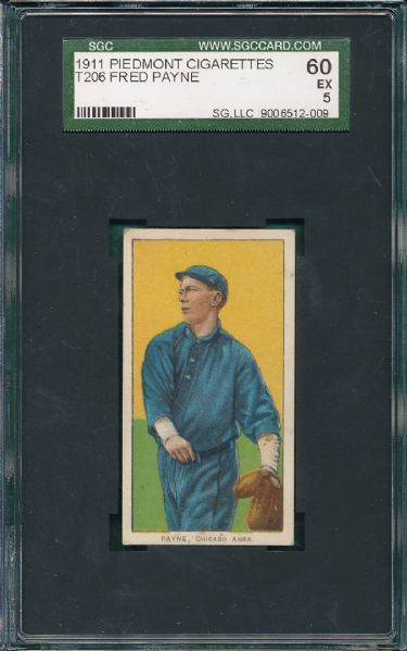 1909-1911 T206 Payne Piedmont Cigarettes SGC 60