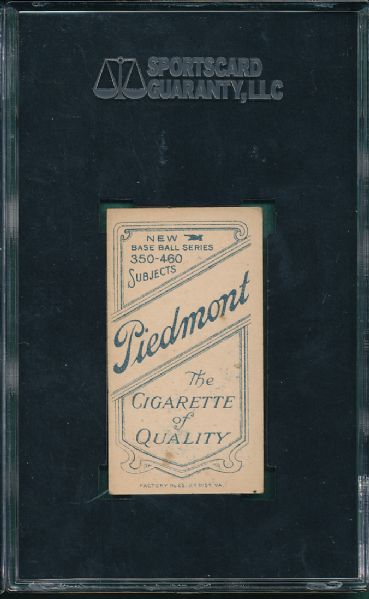 1909-1911 T206 Payne Piedmont Cigarettes SGC 60