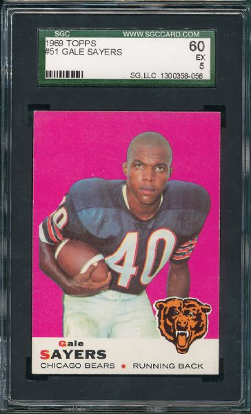 1969 Topps #51 Gale Sayers SGC 60