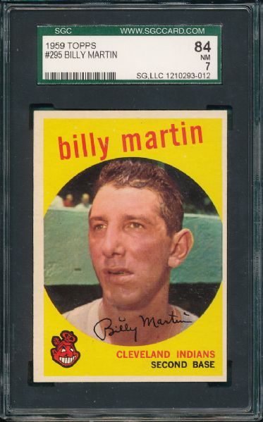 1959 Topps #295 Billy Martin SGC 84